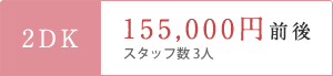 2DK 120,000円前後 作業時間2～4時間